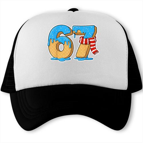 67 Ice Cream Drip Six Seven Baseball Drip 67 Boys Meme Trucker Cap - Sportilla