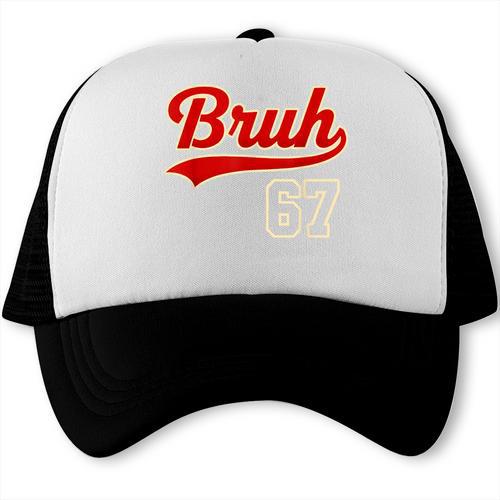 67 Six Seven Bruh Meme Baseball Vintage Style Men Boys Trucker Cap - Sportilla