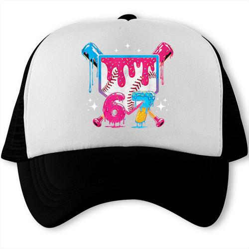 67 Six Seven Ice Cream Drip Baseball Boys Youth Trucker Cap - Sportilla