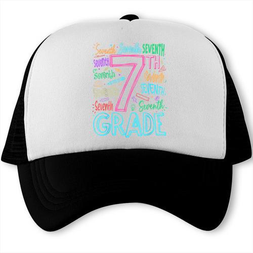 7th Grade Typography Team Seventh Grade Back To School Kids Trucker Cap - Savourry