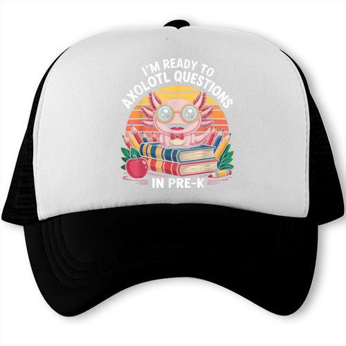 Back To School Axolotl Design For Pre-K Students Trucker Cap - Savourry