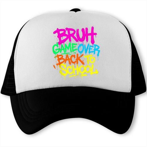 Back To School Bruh Game Over Gaming Boys Trucker Cap - Savourry