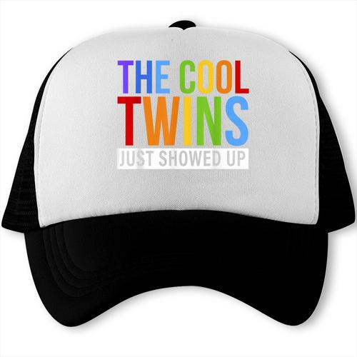 Back To School Cool Twins Just Showed Up Kid Boy Teen Twin Trucker Cap - Savourry