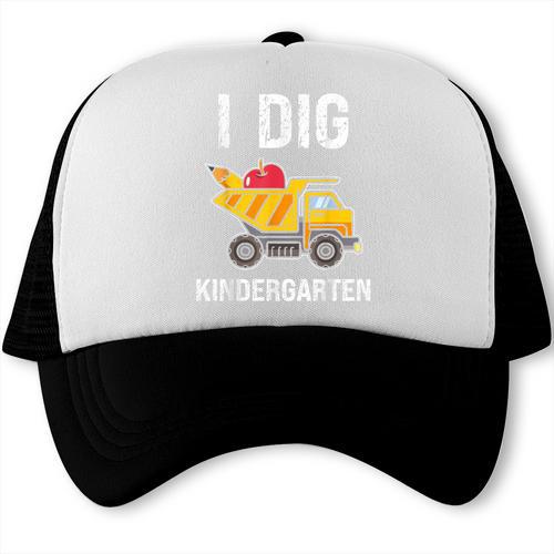 Back To School I Dig Kindergarten Dumping Truck Boys Girls Trucker Cap - Savourry