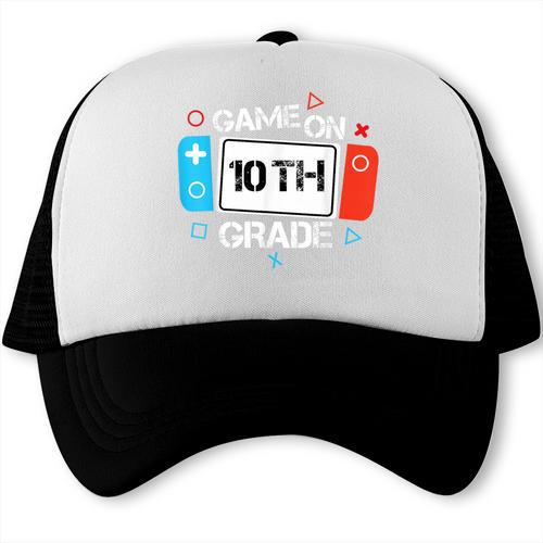 Back To School Game On 10th Grade Gamer Kids Boys Girl Trucker Cap - Savourry