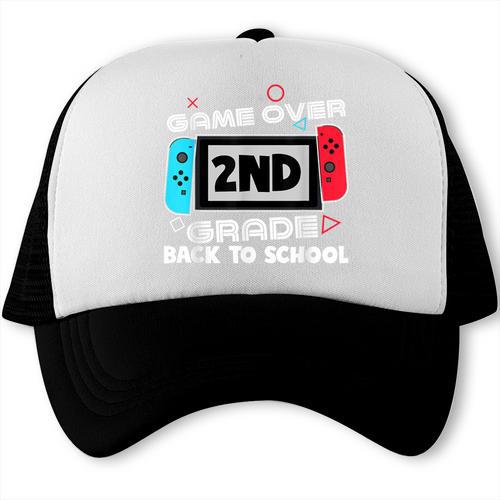 Back To School Game Over 2nd Grade Gamer Kids Boys Trucker Cap - Savourry
