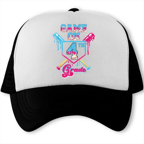 Back To School Game On Fourth Grade Baseball First Day Boys Trucker Cap - Savourry