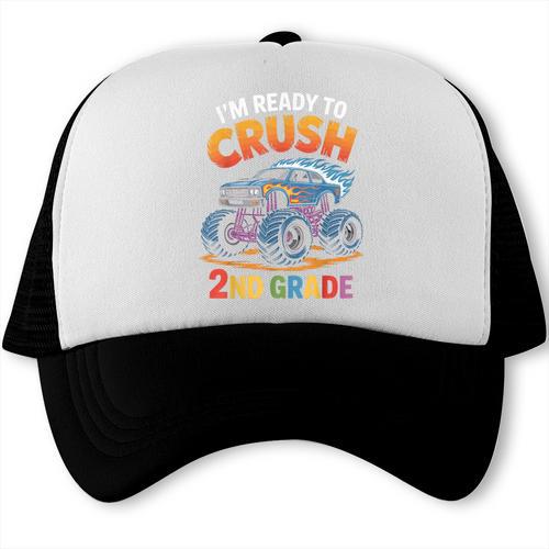 Back To School I'm Ready To Crush 2nd Grade Trucker Cap - Savourry