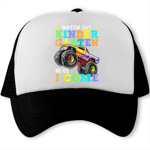 Back To School Kindergarten Here I Come For Boy Kid Truck Trucker Cap - Savourry