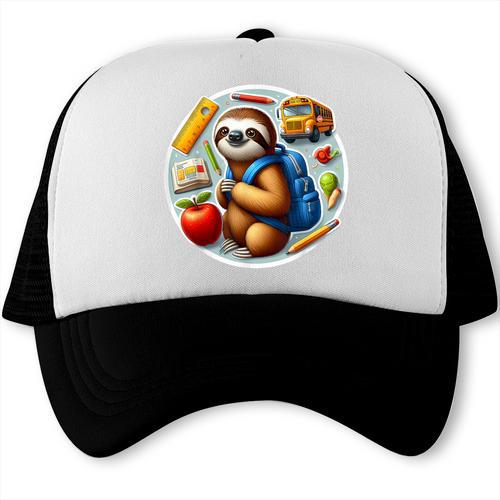 Back To School Sloth Boys Girls Student Kids Lover Child New Trucker Cap - Savourry