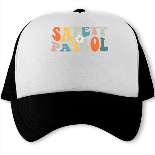 Back To School Student Safety Patrol Groovy Retro Trucker Cap - Savourry