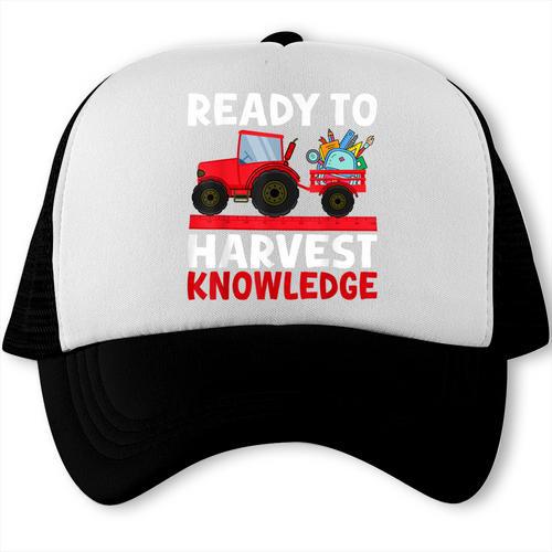 Back To School Tractor Farmer Boys First Day Of School Kids Trucker Cap - Savourry