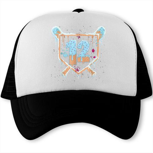 Baseball 12 Year Old Ice Cream Drip 12th Birthday Boys Trucker Cap - Sportilla