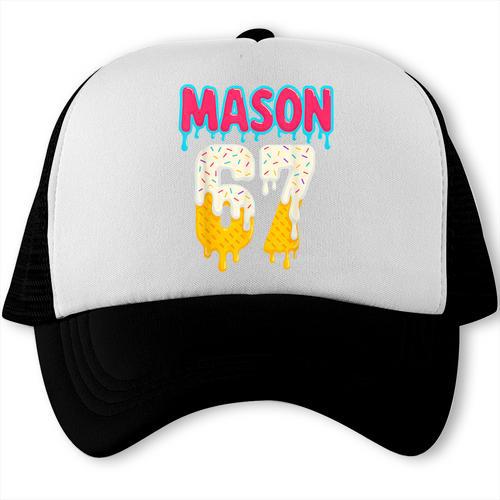 Baseball 6 7 Ice Cream Drip Number 67 Six Seven Meme Trucker Cap - Sportilla