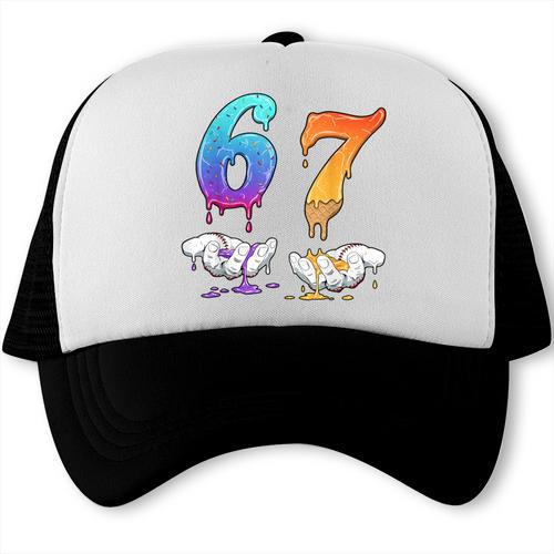 Baseball 67 Ice Cream Drip Six Seven Boys Meme Trucker Cap - Sportilla