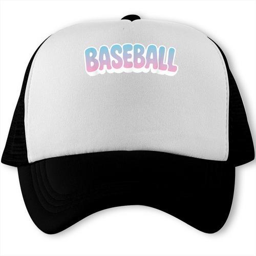 Baseball Bubble Letter Trucker Cap - Sportilla