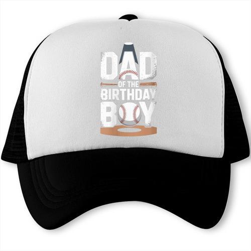 Baseball Dad Of The Birthday Boy Sports Theme Trucker Cap - Sportilla