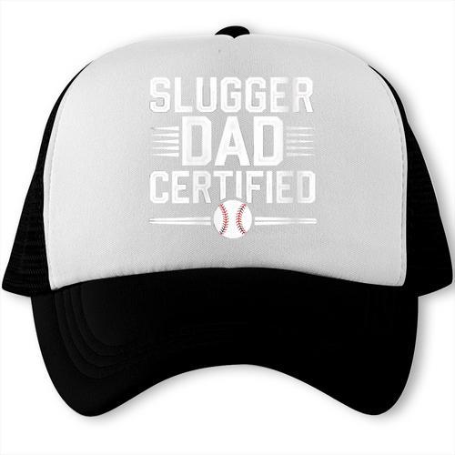 Baseball Dad Father Fathers Day Baseball Lovers Homerun Trucker Cap - Sportilla