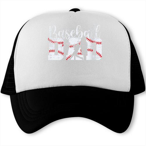 Baseball Dad Happy Fathers Day For Men Boys Baseball Lovers Trucker Cap - Sportilla