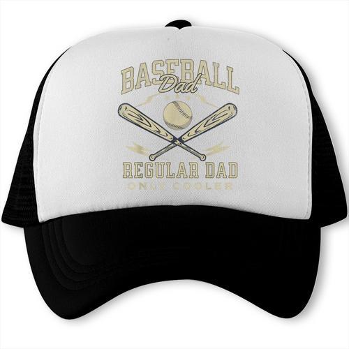 Baseball Dad Regular Dad Only Cooler Father's Day Baseball Trucker Cap - Sportilla