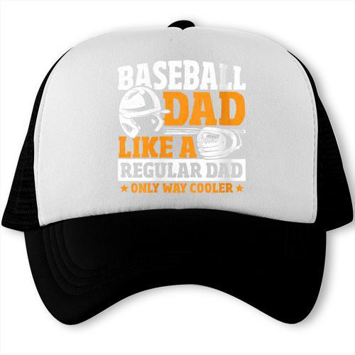 Baseball Dad Like a Regular Dad Only Way Cooler Trucker Cap - Sportilla