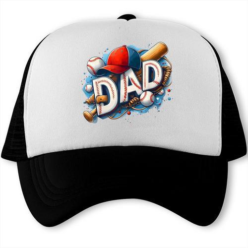 Baseball Dad Sports Fan Father Dada Men Baseball Fathers Day Trucker Cap - Sportilla