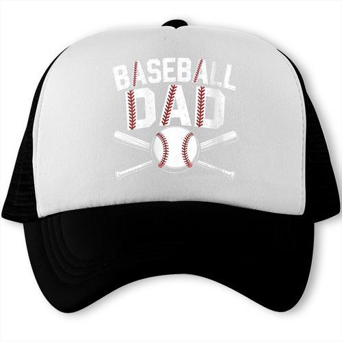 Baseball Dad Tees For Men Boys Kid Happy Fathers Day Trucker Cap - Sportilla