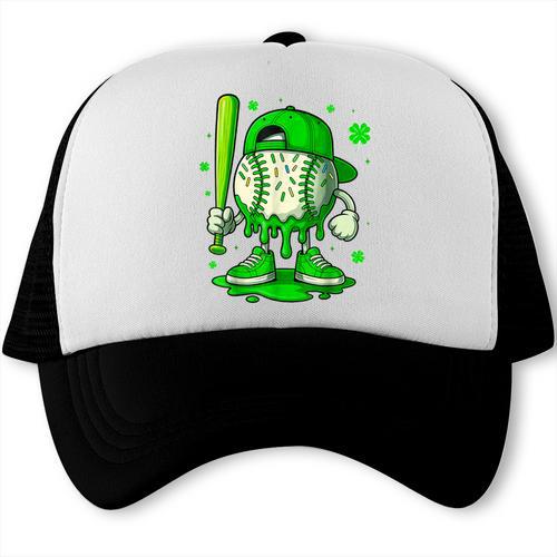 Baseball Drip Icecream Apparel Youth Boy St Patricks Day Trucker Cap - Sportilla