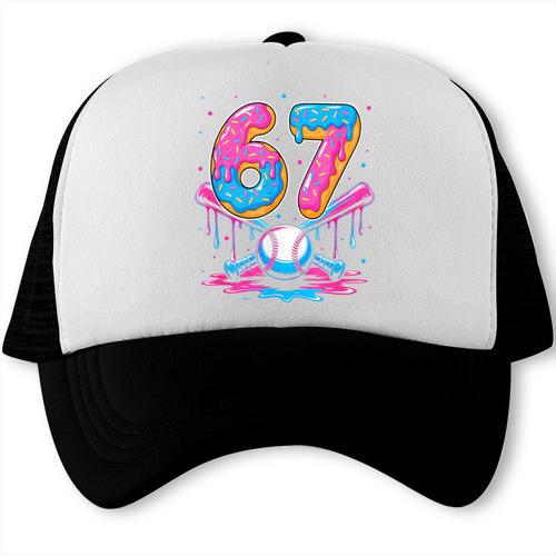 Baseball Drip Number 67 Player 67Th Birthday Baseball Meme Trucker Cap - Sportilla