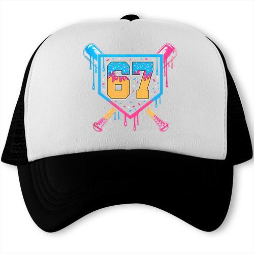 Baseball Drip Number 67 Player Or 67Th Birthday Trucker Cap - Sportilla