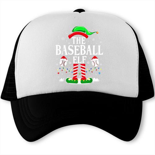 The Baseball Elf Christmas Sport Lovers Xmas Elf Trucker Cap - Sportilla