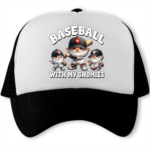 Baseball Gnome Grandpa With Sayings For Baseball Dad Coach Trucker Cap - Sportilla