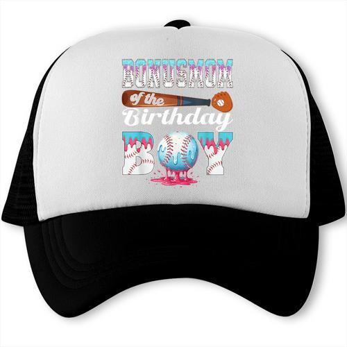 Baseball Ice Cream Drip Bonus Mom Of The Birthday Boy Trucker Cap - Sportilla