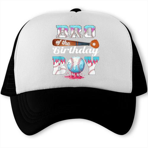 Baseball Ice Cream Drip Bro Of The Birthday Boy Trucker Cap - Sportilla