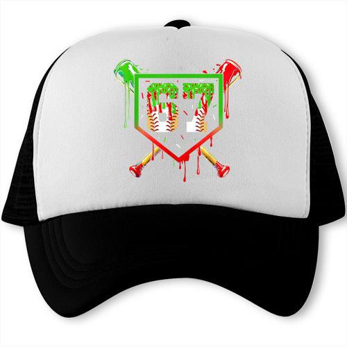 Baseball Ice Cream Drip Number 67 Player 6 7 Christmas Pjs Trucker Cap - Sportilla