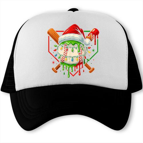 Baseball Lifestyle Apparel Youth Christmas Baseball Drip Trucker Cap - Sportilla