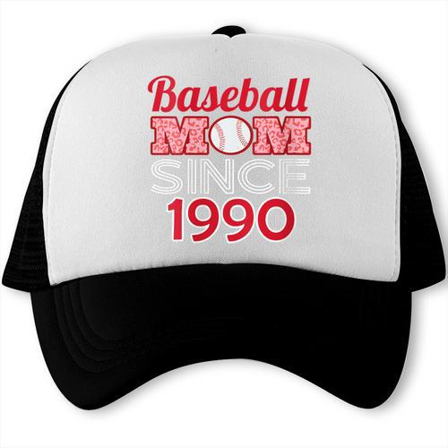 Baseball Mom Since 1990 Trucker Cap - Sportilla
