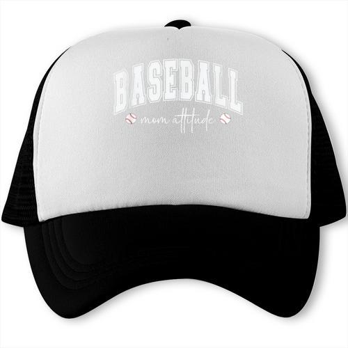 Baseball Mom Attitude Cute Baseball Mom's Sport And Athletic Trucker Cap - Sportilla