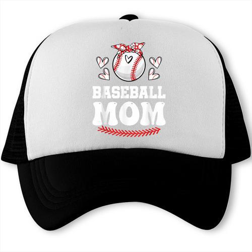 Baseball Mom Shirt Mama Women Baseball Shirt For Trucker Cap - Sportilla