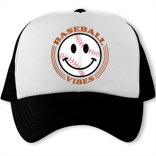 Baseball Vibes Baseball Mom Trucker Cap - Sportilla