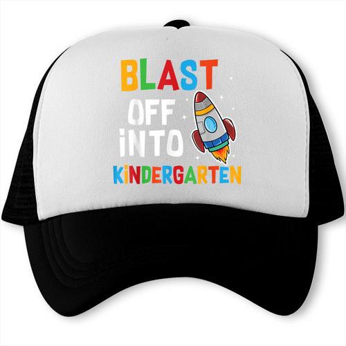 Blast Off Into Kindergarten Back To School Rocket Trucker Cap - Savourry