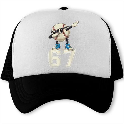 Boys Kids 67 Six Seven Sunglasses Dabbing Baseball Lover Trucker Cap - Sportilla