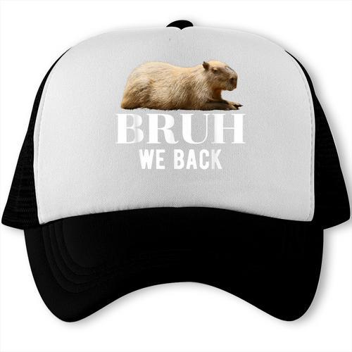 Bruh We Back To School Capybara First Day Of School Trucker Cap - Savourry