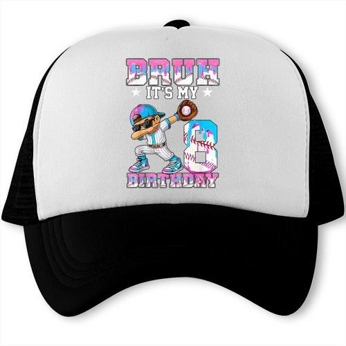 Bruh It's My 8th Birthday Baseball Ice Cream Drip 8 Year Old Trucker Cap - Sportilla