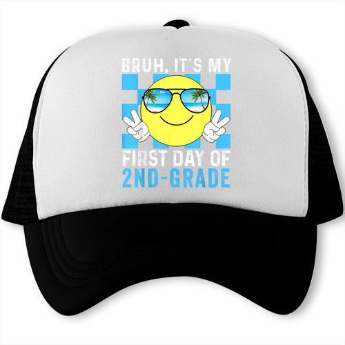 Bruh It's My First Day Of 2nd-Grade Back To School Kids Boys Trucker Cap - Savourry
