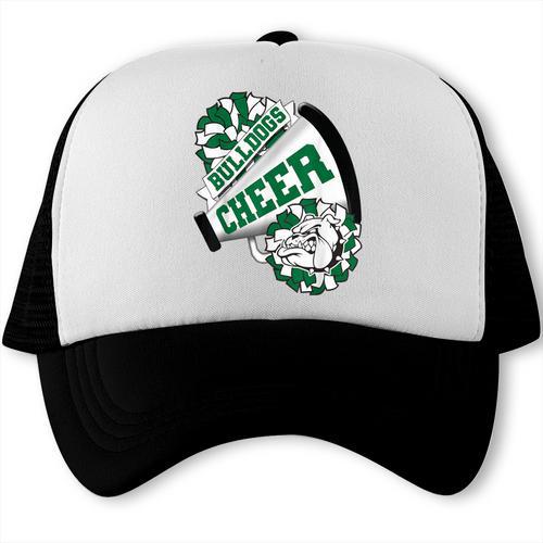 Bulldogs Cheerleading Back To School Cheer Team Spirit Green Trucker Cap - Savourry