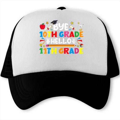 Bye 10th Grade Hello 11th Grade Back To School Kids Boys Trucker Cap - Savourry