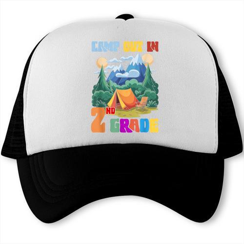 Camp Out In 2nd Grade Back To School For Camping Lover Trucker Cap - Savourry