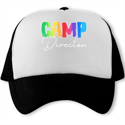 Camp Director Counselor Camper Camping Back To School Trucker Cap - Savourry