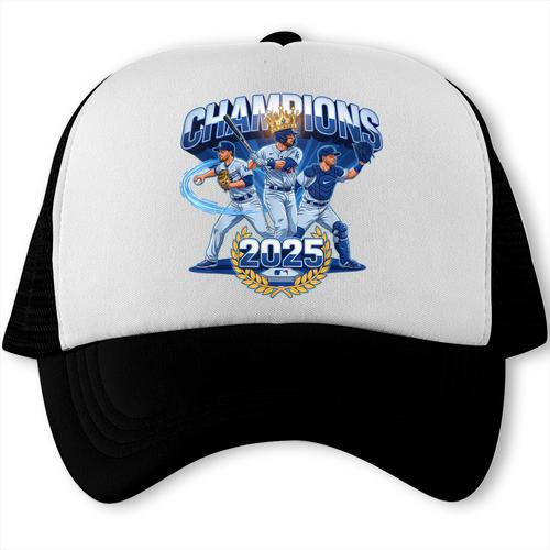 Champions 2025 Baseball Retro Athletic Celebration Theme Trucker Cap - Sportilla